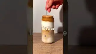 Frozen Dalgona Latte ☕️🤎🧊 #icedcoffee #dalgonacoffee #frappucino