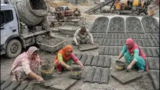 How Decorative Cement Tiles Are Made | Full Construction Process