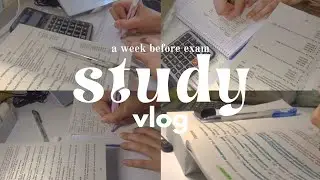 study vlog☁️ a week before exams (accountancy student) | Philippines