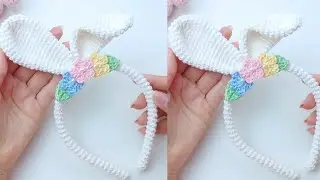 Passo a passo - Tiara orelhas de Coelhinho @Ana Raquell Crochê 🐰🌸