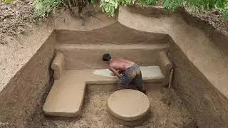 Underground house building - Build a very beautiful living and underground living area