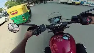 Riding Triumph Scrambler 400 in Bengaluru 