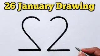 How to Draw Beautiful Drawing From Number 22 | Happy Republic  Day Drawing
