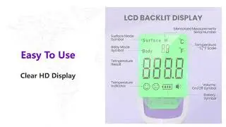 Thermometer for Adults and Kids, No Touch Baby Forehead Thermometer, 2 in 1 Body & Surface Mode,
