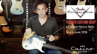 Fender Custom Shop NAMM Limited 63' Stratocaster Super Heavy Relic Black over 3 Tone Sunburst