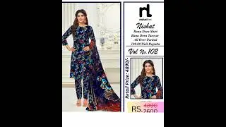Nishat Lawn 3P dora bana Shirt and dora bana trouser with Voil dubatta. #summersale #lawn #nishat