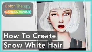 Digital Coloring Tutorial: How to create Snow White Hair | Color Therapy | Digital Art