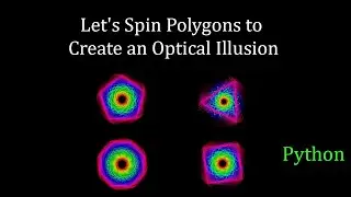 Let's Spin Polygons to Create an Optical Illusion | Tutorial | python pygame