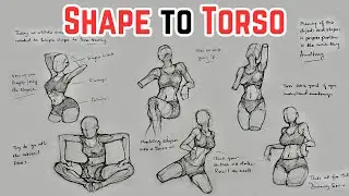 How to Draw a Female Torso Step by Step | Easy Shape Method