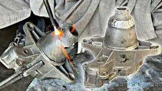 Aluminium Stick Welding Starter Motor Broken End Case Repair || Cast Aluminum Repair