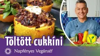 TÖLTÖTT CUKKÍNI kapros vegán yoghurtmártàssal