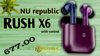 Unboxing And Review Nu Republic Rush x6 Tws ! Blutooth Wirless Tws Headphone With Button Control