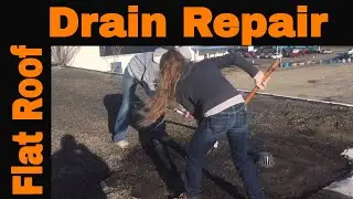 Repairing a leaky drain on a flat roof