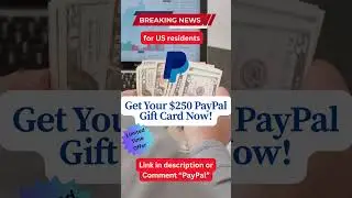 ✅ Get $250 PayPal Gift Card Now! | Limited Time Giveaway for USA Residents #shorts #paypal #giveaway