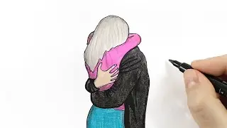 Рисуем Обнимающуюся Пару