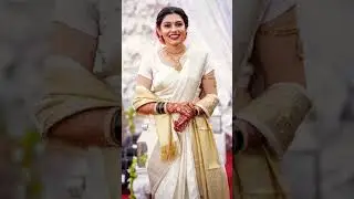 white wedding saree collection | south Indian white wedding outfit | red, white saree #shorts #viral