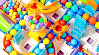Marblerun ASMR factory production line with that good for ears pleasant sensation blows away stress!
