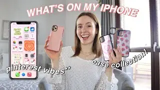 WHAT'S ON MY IPHONE + my case collection!💗IOS 16, widgets & fav apps | iPhone 11 pro max in 2023**