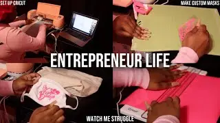 entrepreneur life ep. 2| set up cricut & make custom masks