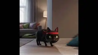 Ninja Cat vs. The Red Dot! 🥷🐈&zwj;⬛😂 #Shorts #FunnyCats #NinjaCat