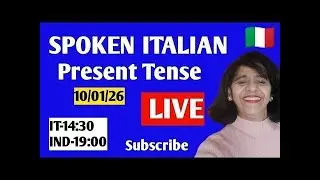 SIMPLY ITALIAN with GISSA is on LIVE 😀! 🇮🇹 SPOKEN ITALIAN | Present Tense