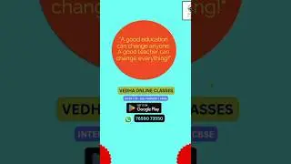 Teachers can chenge the life #studentsmotivation #vedhaonlineclasses #motivation #tsinter #apinter