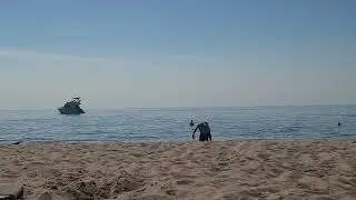 Saugatuck, Michigan with my boys, Oval Beach, summer 2025