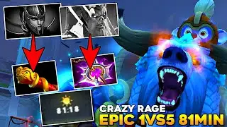 EPIC 1vs5 81MIN [ Ursa ] TOP MMR RANKED Crazy Rage Non Escape Allowed Intense - Dota 2