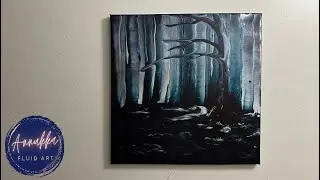 A test piece tree swipe that turned out GORGEOUS ~ Acrylic pouring fluid art