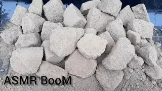 ASMR:;gritty chunks crumble/cement+sand/crunchy sound#69