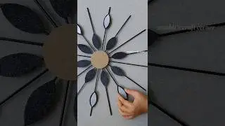 Diy Wall Hanging From Straws | Glitter Paper Wall Hanging #shorts #wallhanging #diy