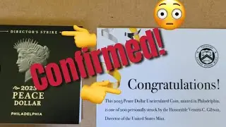 2023 UNC Peace Silver Dollar Directors Strike - US Mint Confirmed! Did you get 1 of 200?