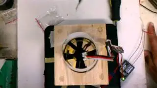 Испытание Micro EDF: 40 мм, neu 7300kv 12 мм, ротор aeorc с 8 лопастями (обрезанный), 3 с