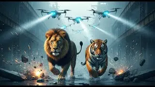 Lion & Tiger vs Hunter Drone Swarm &ndash; No Place to Hide | Concept Cinemas