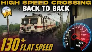 HIGH SPEED PARALLEL RACE! UNBELIEVABLE TRAIN CROSSINGS | INCREDIBLE INDIAN RAILWAYS