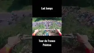 Lad jumps Tour de France peleton insane mtb skills #bike #cyclingaddict #cycling #cyclinglife #mtb