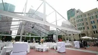 25M x 25M Clear Top Structure Tent - Sundance Square |  Downtown Fort Worth, TX