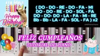 FEL&Iacute;Z CUMPLEA&Ntilde;OS 🎂🎹 | How to play happy birthday on piano | Tutorial Piano F&aacute;cil + Notas #pianomusic