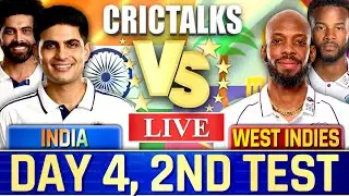 Live: IND vs WI Live Match Today, 2nd Test Day 4, Live Cricket MatchTeam Scores & Commentary