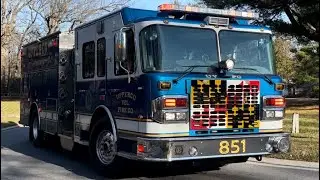 Upperco Volunteer Fire Company Engine 851 Responding to a Working House Fire 12/05/22