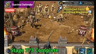Survival Defender Unlimited Coins 🪙 Unlimited Diamond 💎 Stage 773 Complete 💯