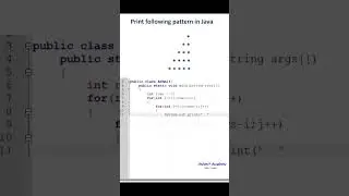 Print the star pattern in java ( java for beginners )