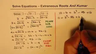 Solve radical equation with two square roots and extraneous solutions