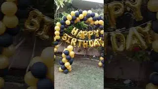 Kids Enjoying Jumping Castle, Birthday Balloons Decor