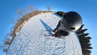 POV ~ College campus skiing?!