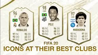 FIFA 20 ICONS AT THEIR BEST CLUBS PART 1