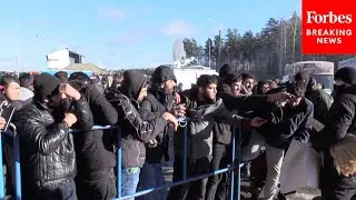 Migrants Continue To Wait At Border Of Belarus And Poland