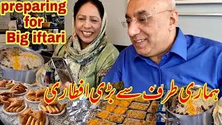 preparing big iftari | iftari for my neighbour and family
