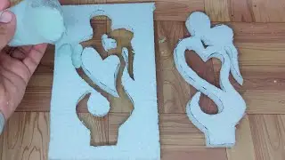 LOVE white cement craft ideas • Cement craft • Showpiece •  ❤️