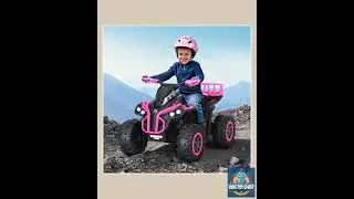 Rigo Kids Ride On Car ATV Quad Motorbike Storage Rack Electric Toys 12V Pink